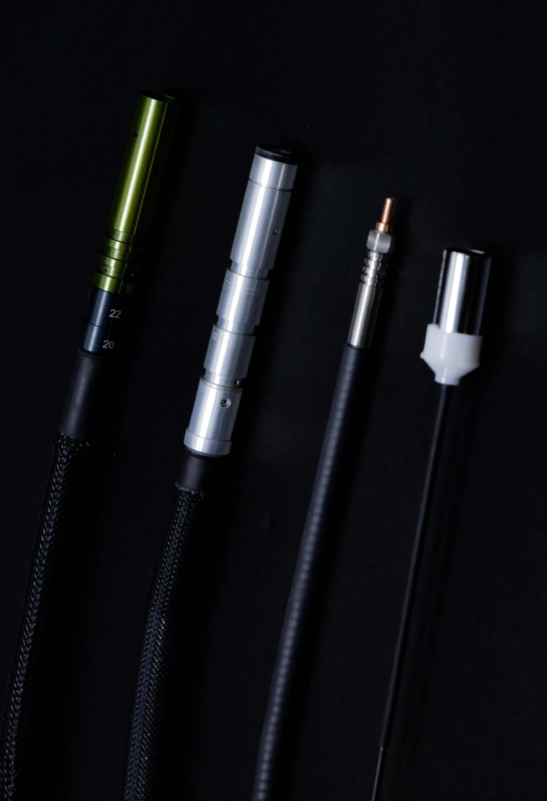 Assembled optical fiber cables for laser devices